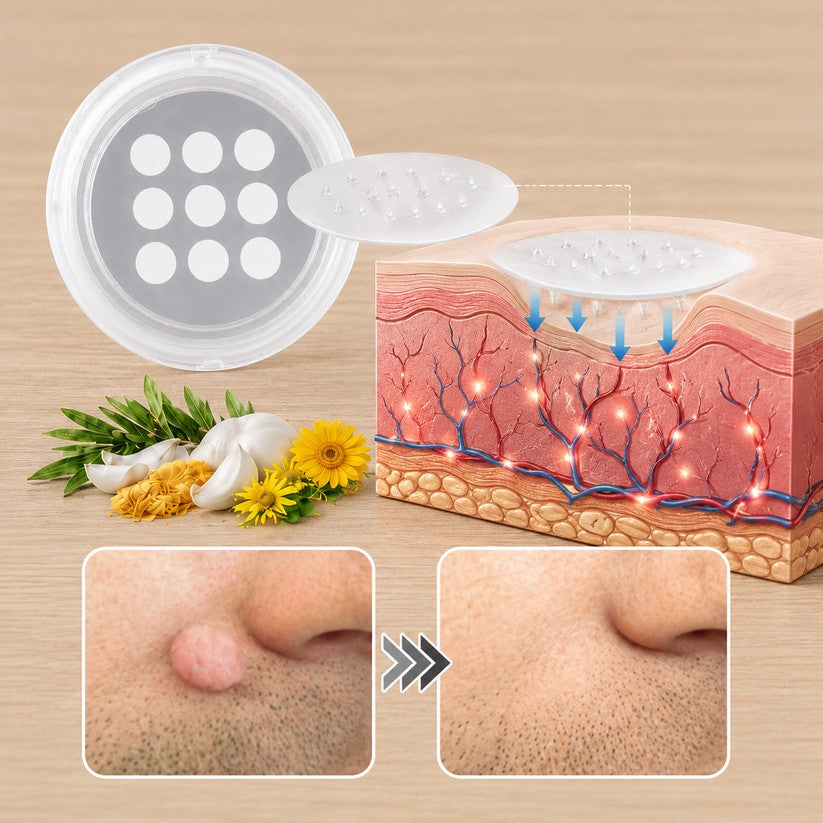 🌟 PuraCure® 2 az 1-ben mikrotűs és hidrokolloid tapasz🧑‍⚕️ | Kiálló anyajegyek, aknék, lapos szemölcsök és bőrnövedékek eltávolítására | Segít csökkenteni a ráncokat, hegeket és bőrhibákat | Láthatatlan tapasz az arcra és testre