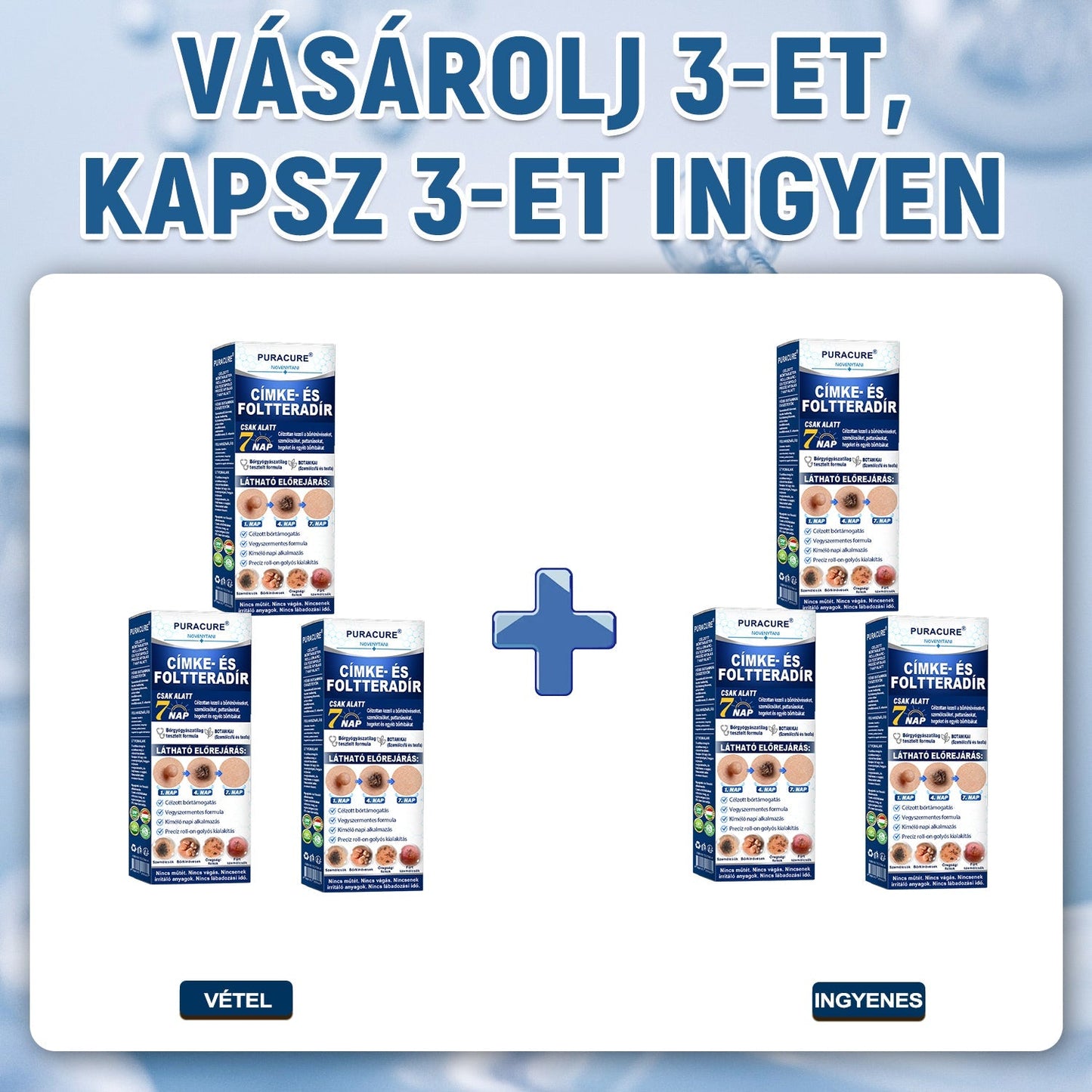 💖PuraCure® 👩‍⚕️ 𝟕 𝐍𝐚𝐩𝐨𝐬 Bőrkinövés- és Folteltávolító Toll Fájdalommentes és Hegmentes Professzionális Rollerball