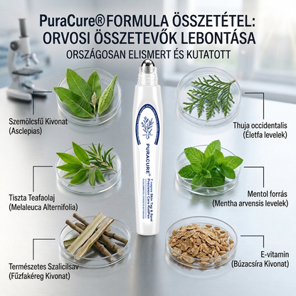 💖PuraCure® 👩‍⚕️ 𝟕 𝐍𝐚𝐩𝐨𝐬 Bőrkinövés- és Folteltávolító Toll Fájdalommentes és Hegmentes Professzionális Rollerball
